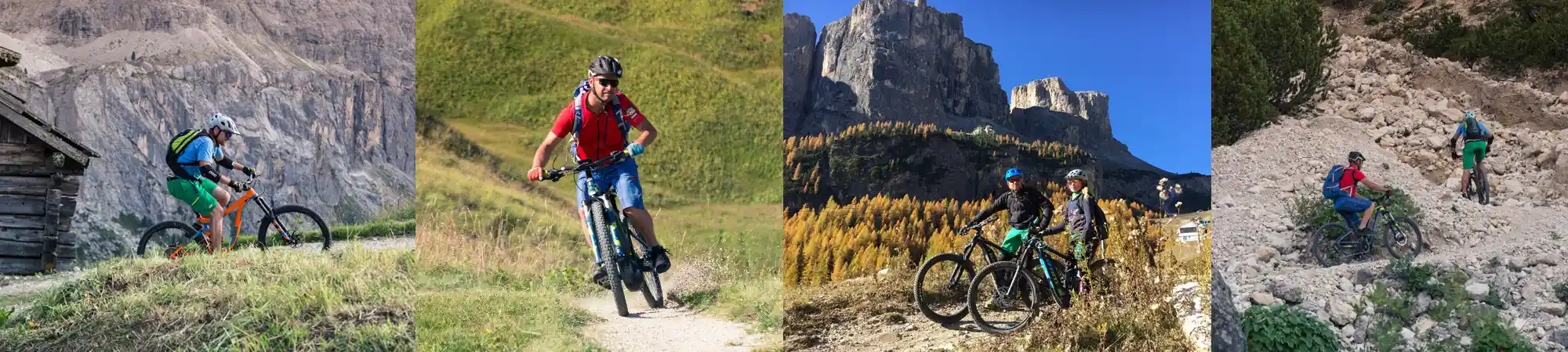 various pictures of sellaronda mtb tour